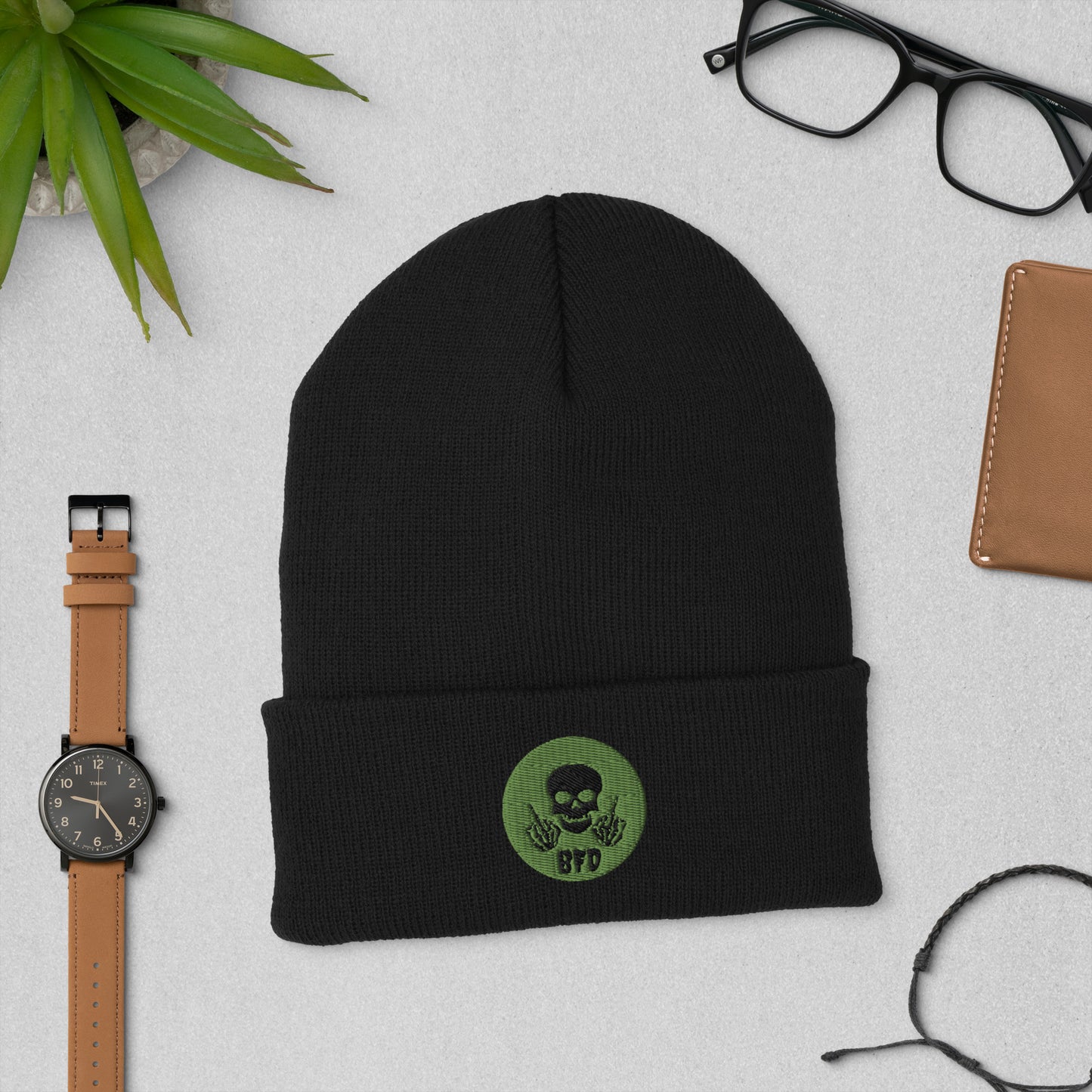 Skull Cuffed Beanie